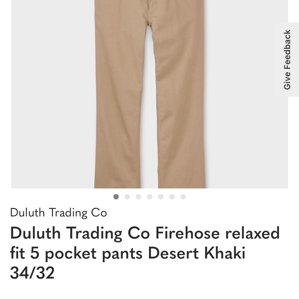 Duluth Trading Co Men's Desert Khaki Chinos